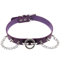 Ring With Chain Leather Collar