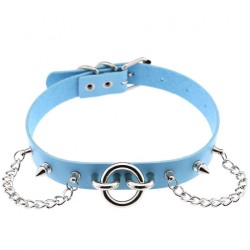 Ring With Chain Leather Collar