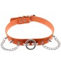 Ring With Chain Leather Collar