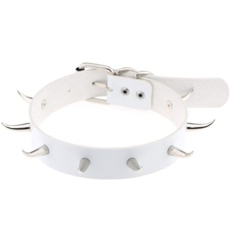 Spiked Rivet Leather Collar