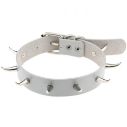 Spiked Rivet Leather Collar