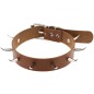 Spiked Rivet Leather Collar