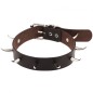 Spiked Rivet Leather Collar