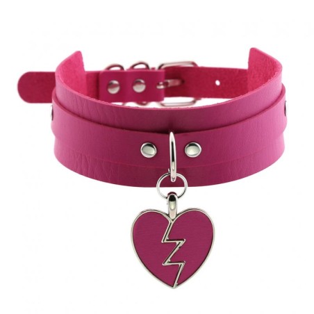 Lightning Heart Pendant Collar