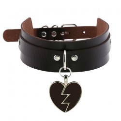 Lightning Heart Pendant Collar