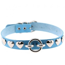 Rivet Heart Stud PU Collar