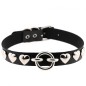 Rivet Heart Stud PU Collar