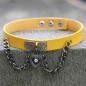 Heart Lock Leather Collar Neck Strap