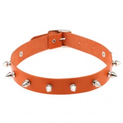 Punk Spiked Studded Leather Collar