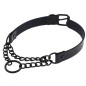 Black O Ring Chain Neck Necklace