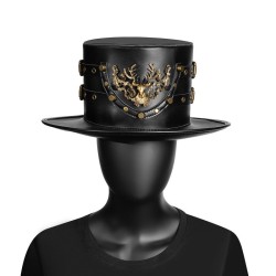 Men's Steampunk Metal Elk Hat