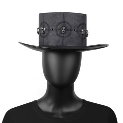 Men's Steampunk Sutural Skull Hat