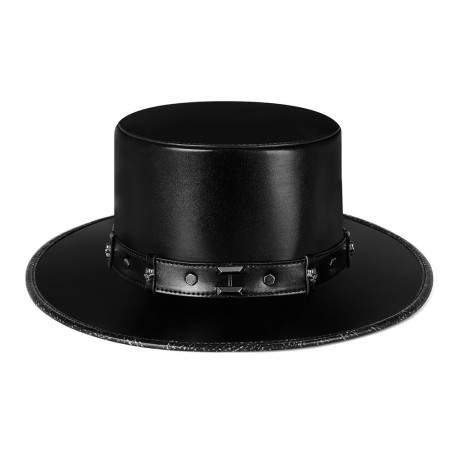 Men's Steampunk Rivet Splice Hat