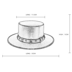 Men's Steampunk Rivet Splice Hat