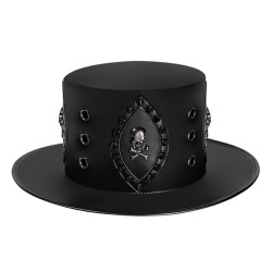 Men's Steampunk Rivet Skull Hat
