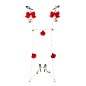 Rose Bow Nipple Labia Chain Clamp