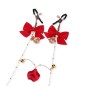 Rose Bow Nipple Labia Chain Clamp