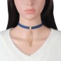 N314 Metal Tassel Denim Collar