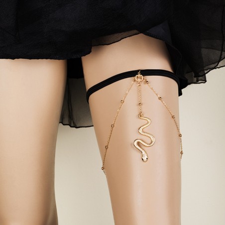 Snake Pendant Slim Elastic Leg Chain