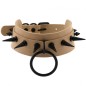 Double Layer PU Leather Black Nail Collar