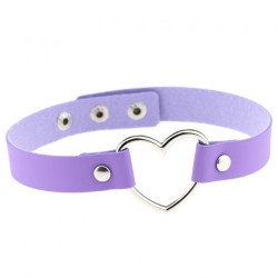 Metal Heart Collar - 3 Snap