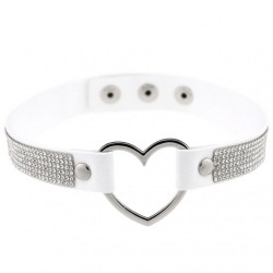 Metal Heart Collar With Diamond