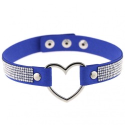 Metal Heart Collar With Diamond