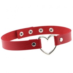 Metal Heart Collar - 4 Snap