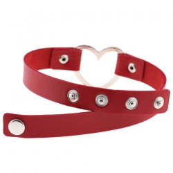 Metal Heart Collar - 4 Snap