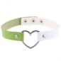 Double Color Metal Heart Collar