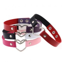 Double Color Metal Heart Collar