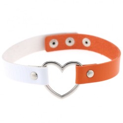 Double Color Metal Heart Collar