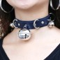 D Ring Punk Collar With Bell