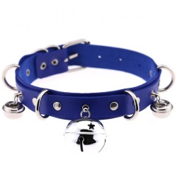 D Ring Punk Collar With Bell