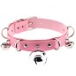 D Ring Punk Collar With Bell