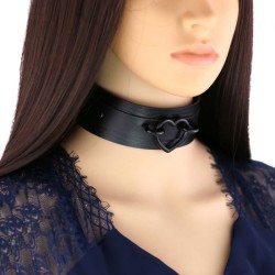 Black Heart Punk Collar