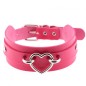 Silver Heart Punk Collar