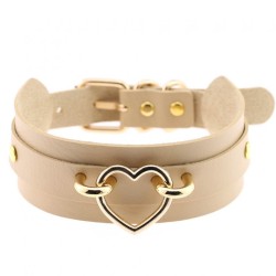 Golden Heart Punk Collar