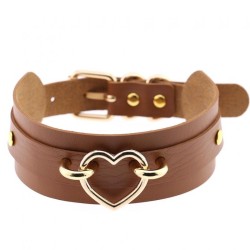 Golden Heart Punk Collar