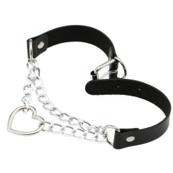 Metal Heart Collar With Chain