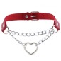 Metal Heart Collar With Chain