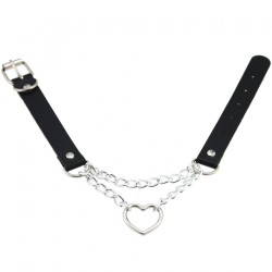 Metal Heart Collar With Chain