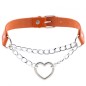 Metal Heart Collar With Chain