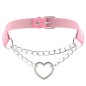 Metal Heart Collar With Chain