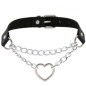 Metal Heart Collar With Chain