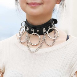 Metal O Ring Collar With Chain