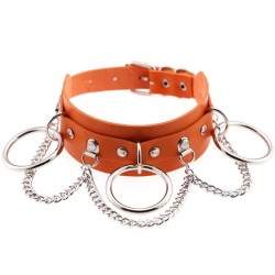 Metal O Ring Collar With Chain