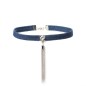 Metal Tassel Denim Collar