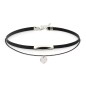 Dics Pendant Suede Choker Necklace