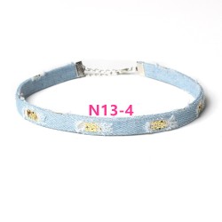 Denim Collar Punk Choker Necklace